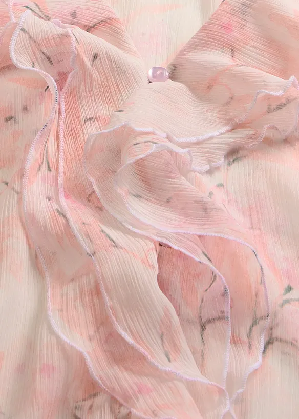 Chemisier en mousseline &agrave; volants, bonprix