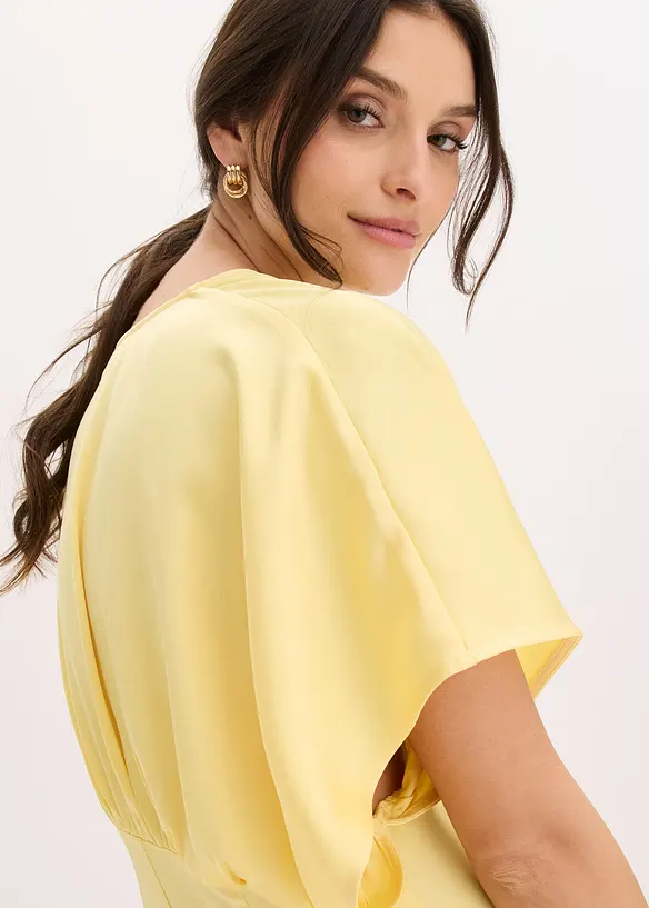 Robe longue en satin brillant, bonprix