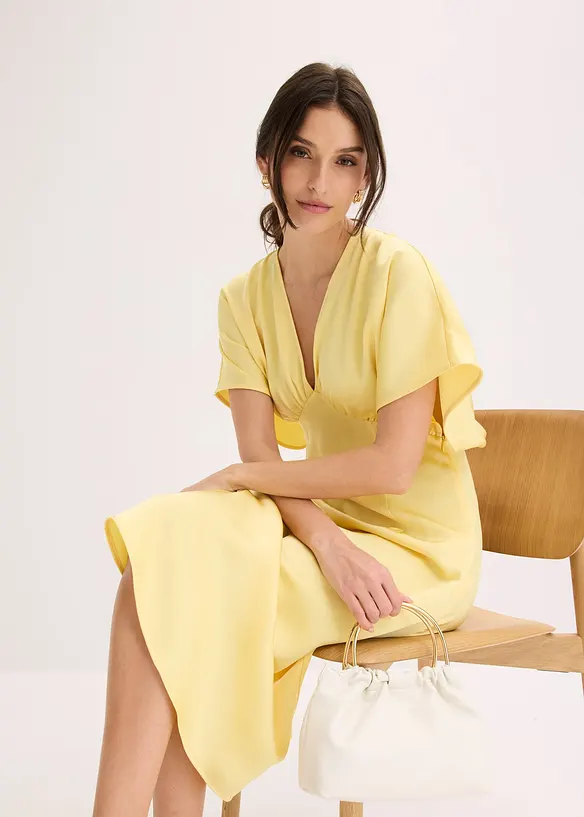 Robe longue en satin brillant, bonprix