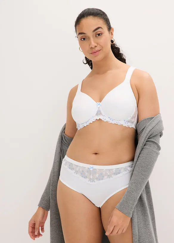 Soutien-gorge minimiseur &agrave; broderies, bonprix