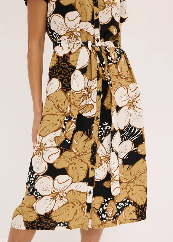 Robe-chemise &agrave; pois, bonprix