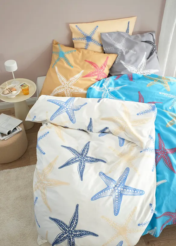 Parure de lit en coton m&eacute;lang&eacute;, bonprix