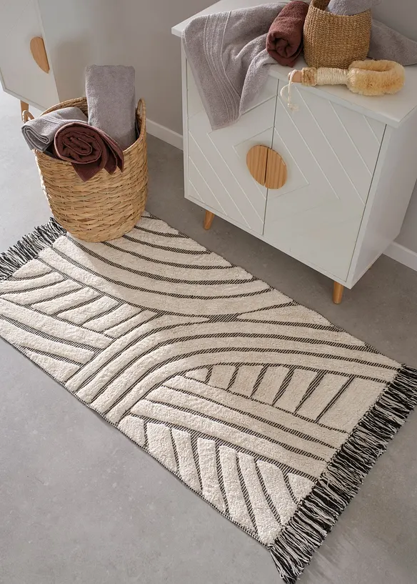 Tapis de bain &agrave; motif graphique, bonprix