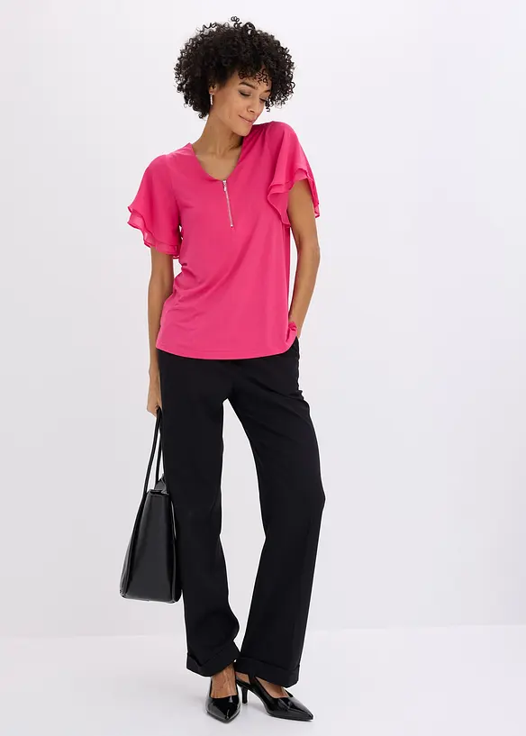 T-shirt avec manches en mousseline, bonprix