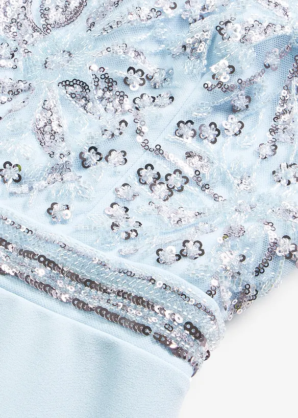 Combinaison en cr&ecirc;pe textur&eacute; avec perles brod&eacute;es, bonprix