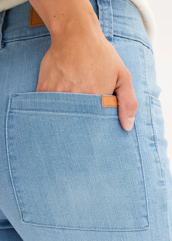 Jean droit taille haute, extensible, bonprix