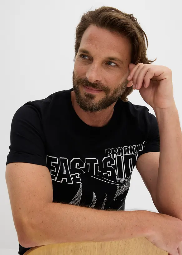 T-shirt 100% coton, slim, bonprix