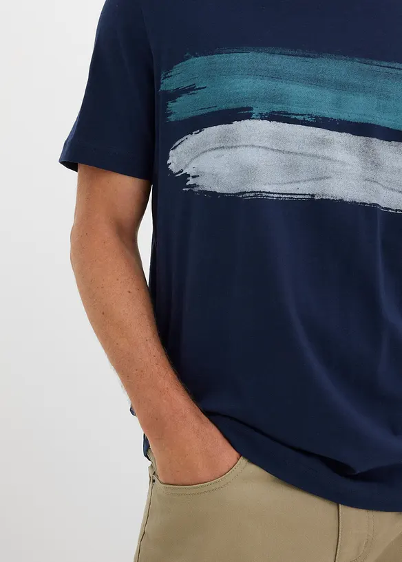 Lot de 2 T-shirts 100% coton, bonprix