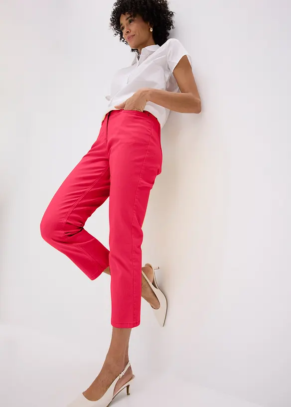 Chemisier manches courtes en popeline, bonprix