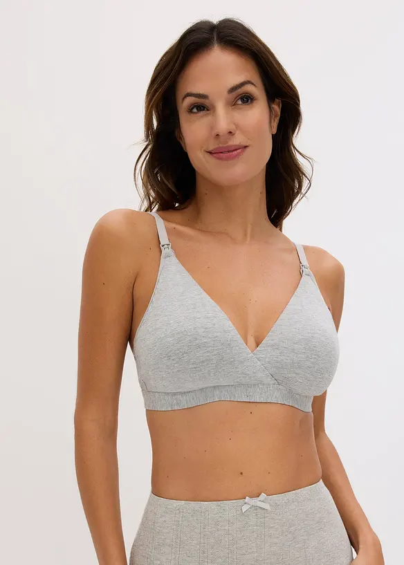 Lot de 2 soutiens-gorge d&rsquo;allaitement coton sans armatures, bonprix