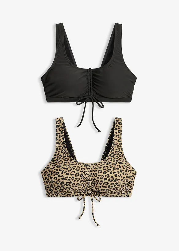 Lot de 2 hauts de maillot brassi&egrave;re avec nouettes, bonprix