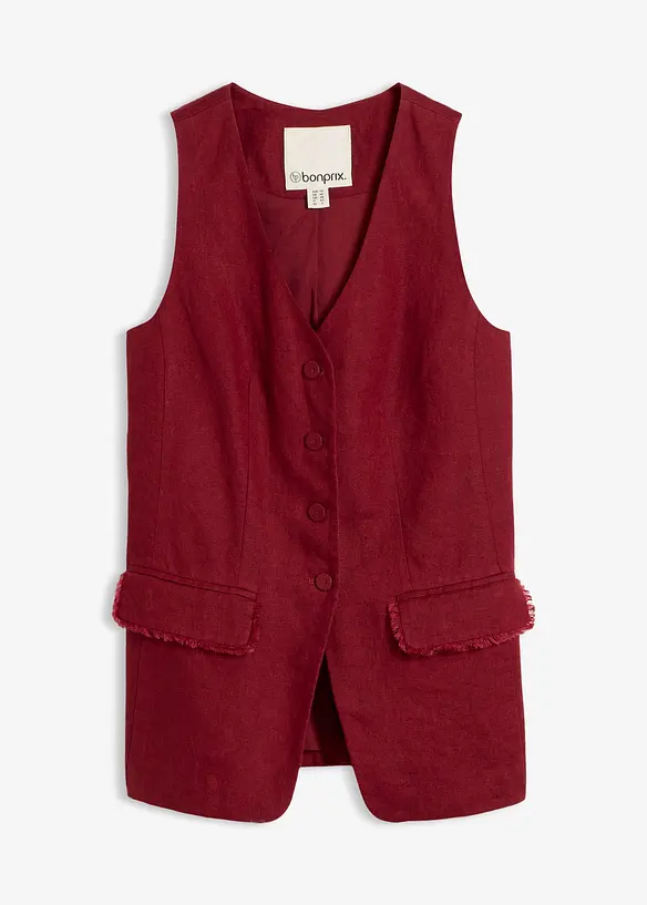 Veste de costume sans manches 100% lin, bonprix