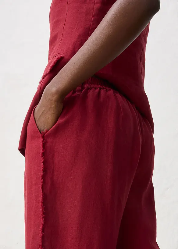 Pantalon large en lin, bonprix