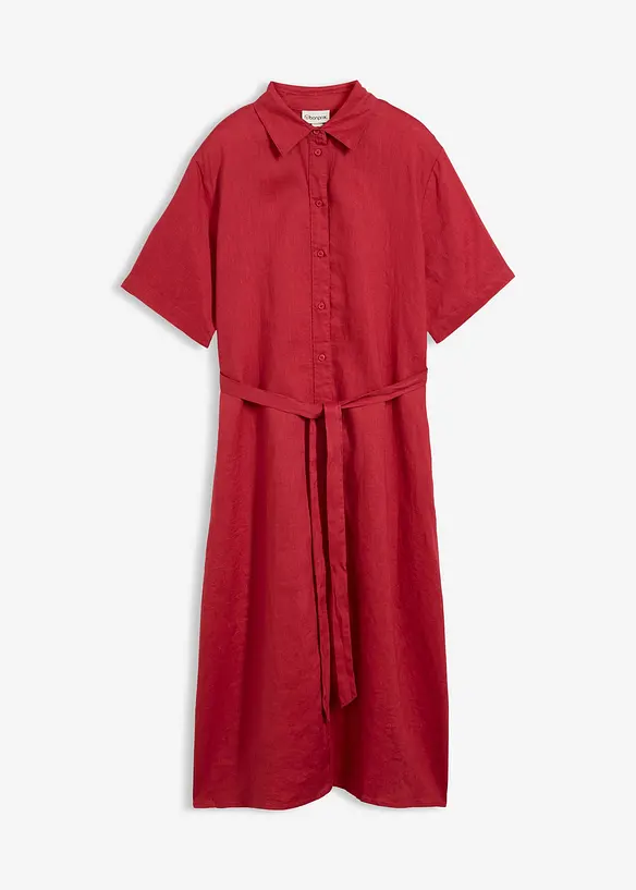Robe-chemise 100% lin, bonprix