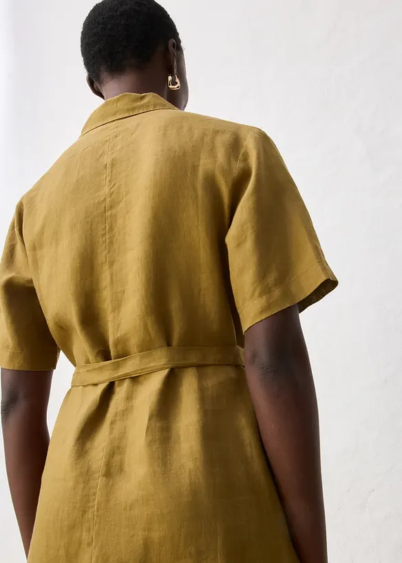 Robe-chemise 100% lin, bonprix