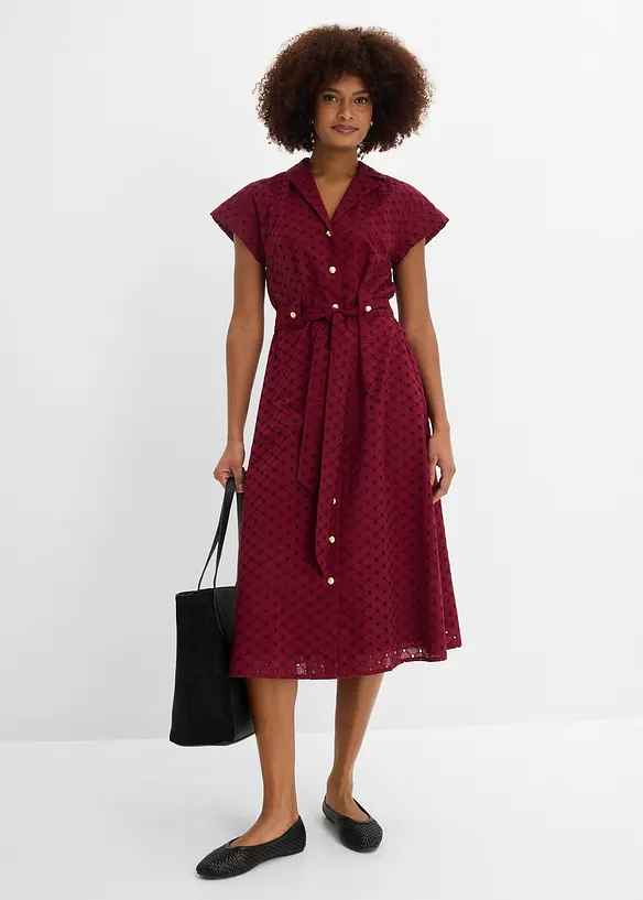 Robe-chemise en broderie anglaise, bonprix