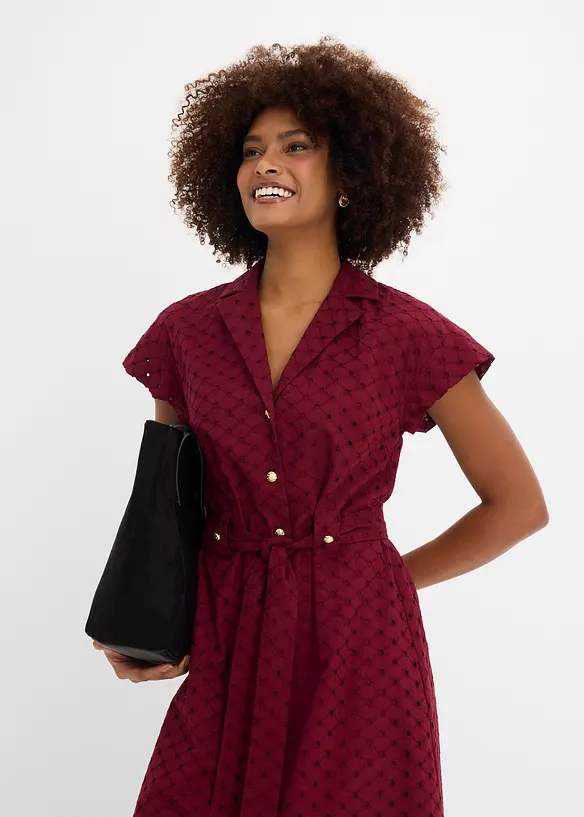 Robe-chemise en broderie anglaise, bonprix