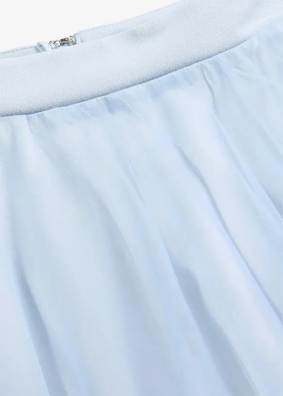 Jupe longue en tulle d&eacute;licat, bonprix