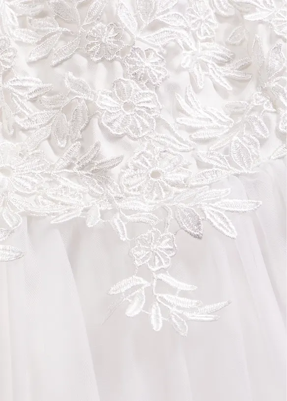 Robe de mari&eacute;e en tulle d&eacute;licat et dentelle, bonprix