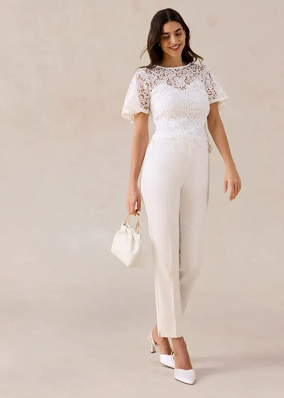 T-shirt &agrave; dentelle, bonprix