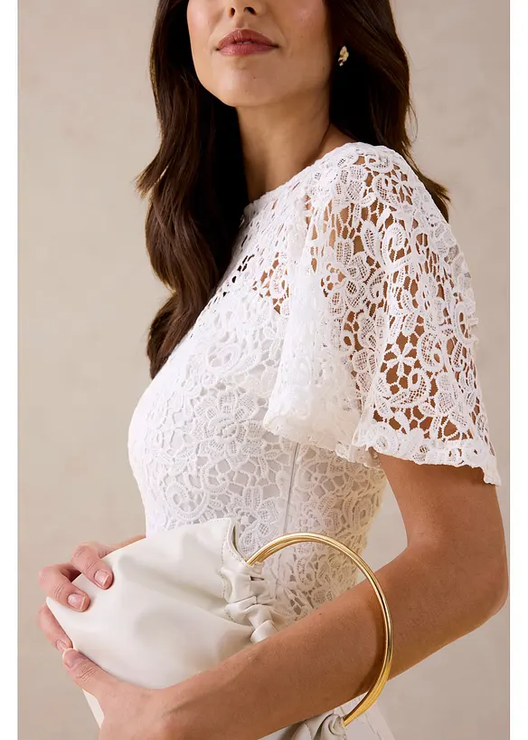 T-shirt &agrave; dentelle, bonprix