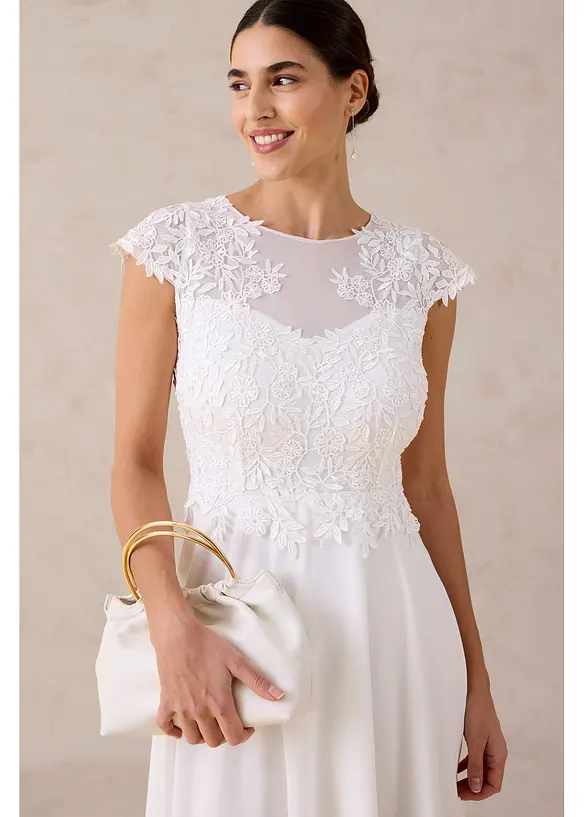 Robe de mari&eacute;e avec dentelle, bonprix