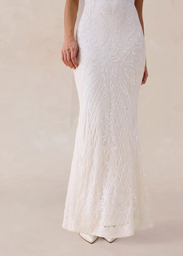 Robe de mari&eacute;e brod&eacute;e de sequins, bonprix