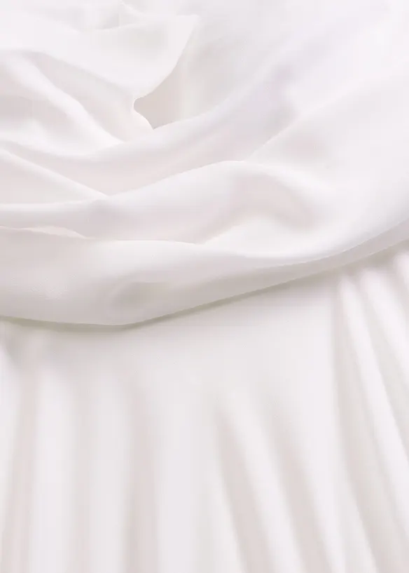 Robe de mari&eacute;e en mousseline avec drap&eacute;, bonprix