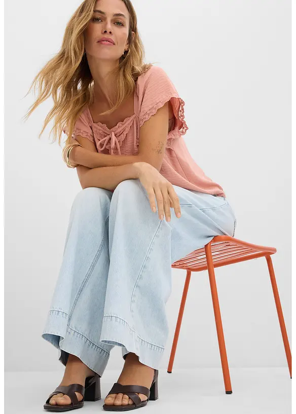 Jean large taille haute, bonprix