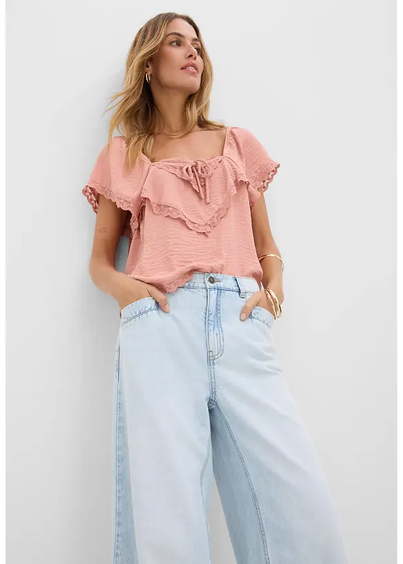 Jean large taille haute, bonprix