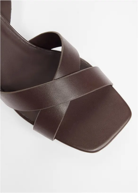 Sandalettes &agrave; talon carr&eacute;, bonprix