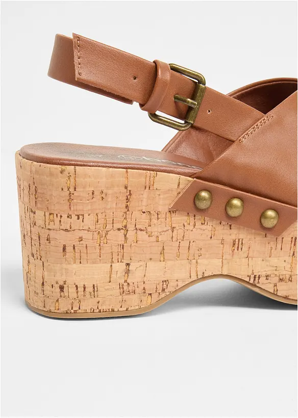 Sandalettes compens&eacute;es, bonprix