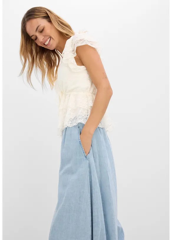 Pantalon sarouel l&eacute;ger, bonprix