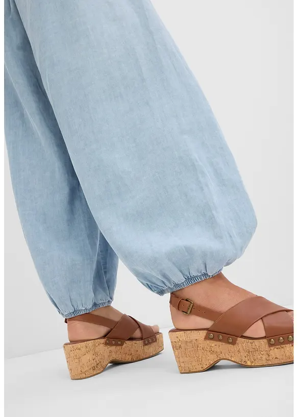 Pantalon sarouel l&eacute;ger, bonprix