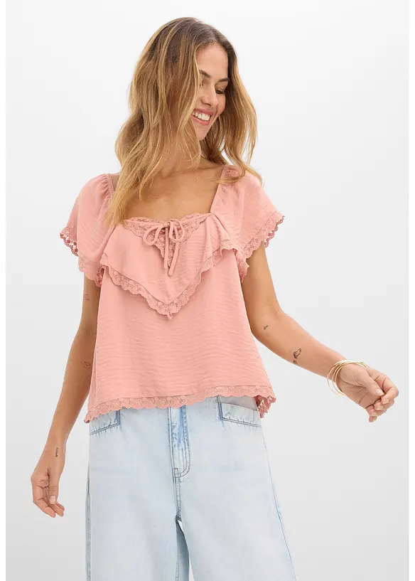 Top blouse en cr&ecirc;pe l&eacute;g&egrave;re, bonprix