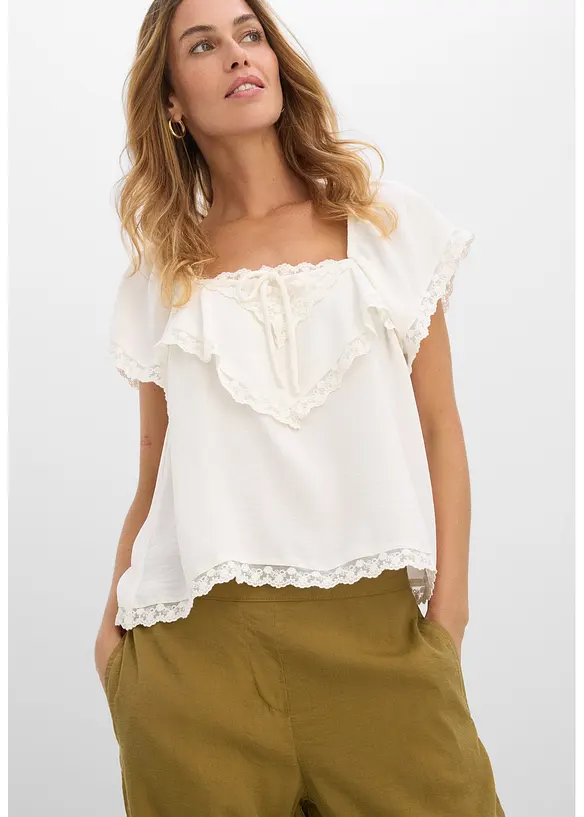 Top blouse en cr&ecirc;pe l&eacute;g&egrave;re, bonprix