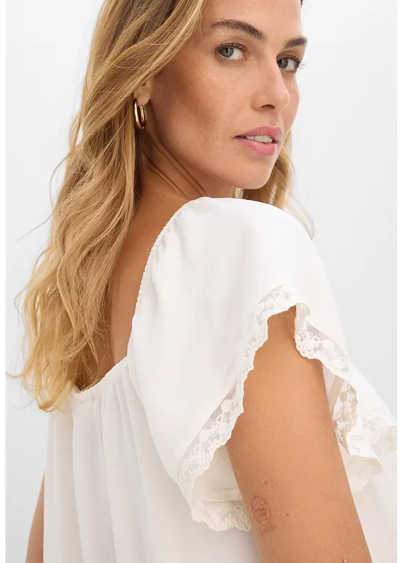 Top blouse en cr&ecirc;pe l&eacute;g&egrave;re, bonprix