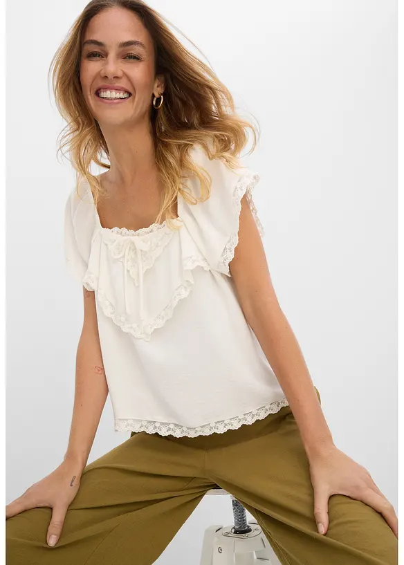 Top blouse en cr&ecirc;pe l&eacute;g&egrave;re, bonprix
