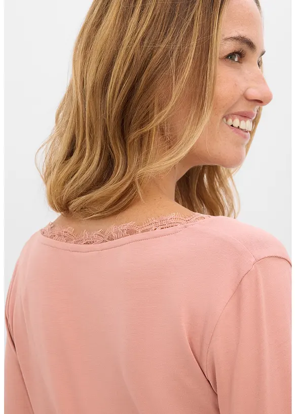 T-shirt manches longues doux, bonprix