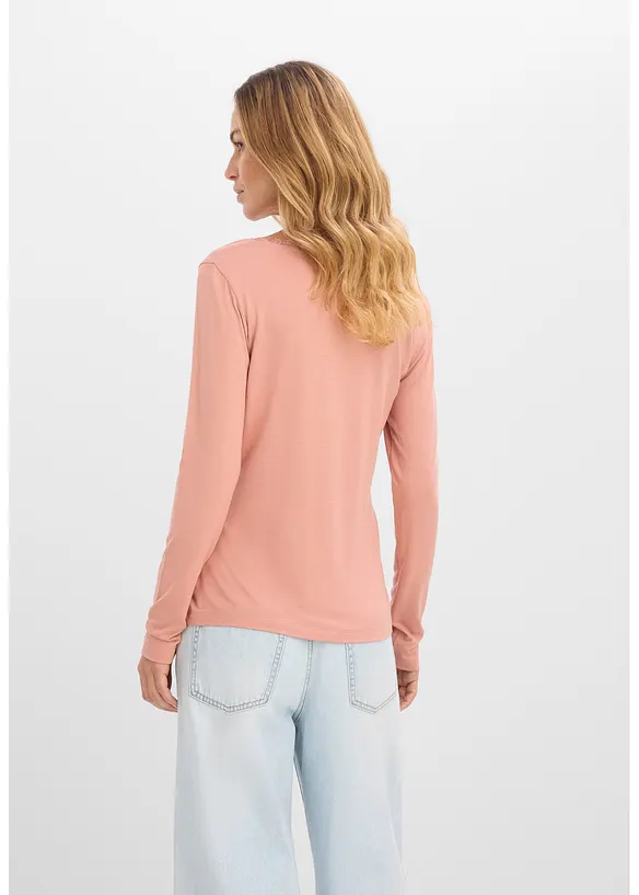 T-shirt manches longues doux, bonprix