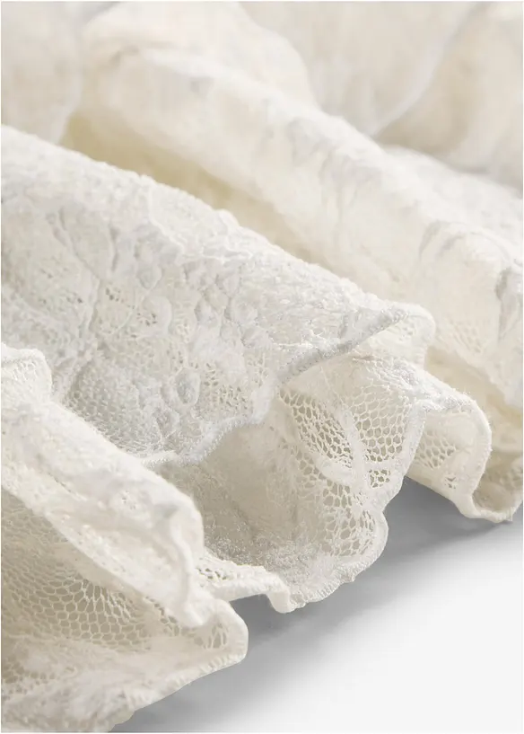 T-shirt court en dentelle, bonprix