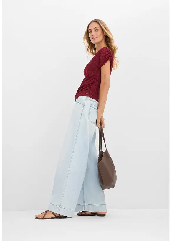 T-shirt &agrave; dentelle, bonprix