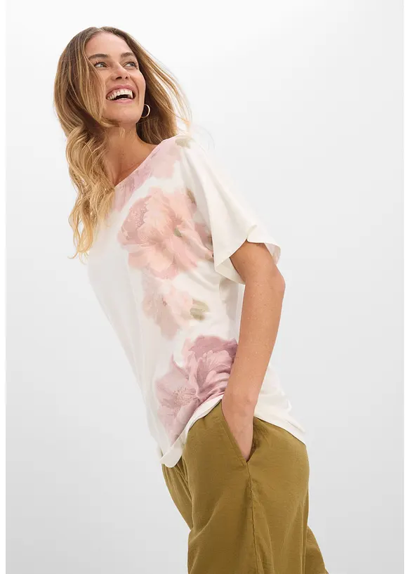 T-shirt doux en viscose extensible, bonprix