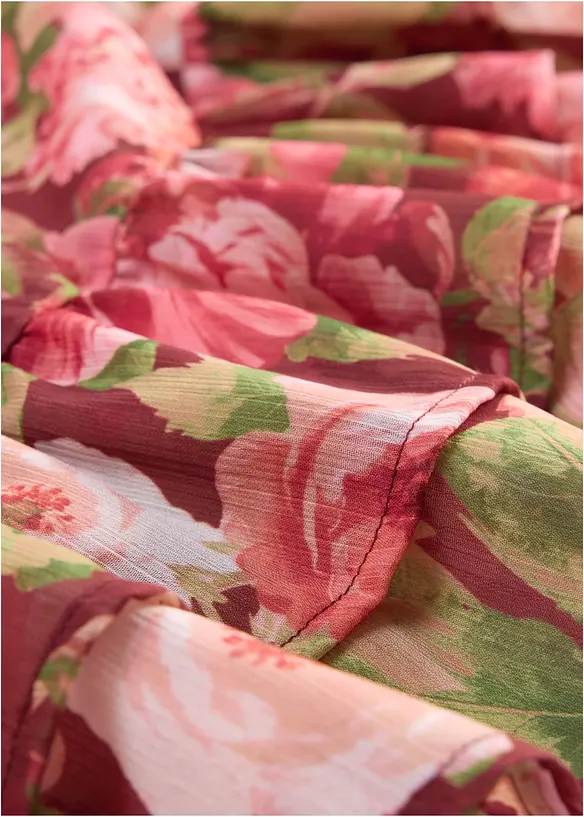 Blouse en mousseline &agrave; volants, bonprix