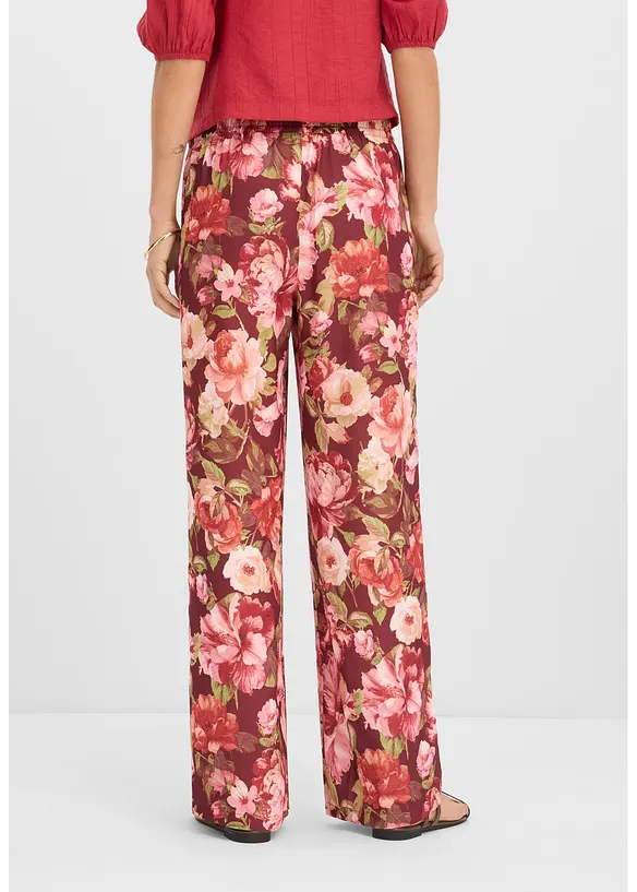 Pantalon large &agrave; pinces, bonprix