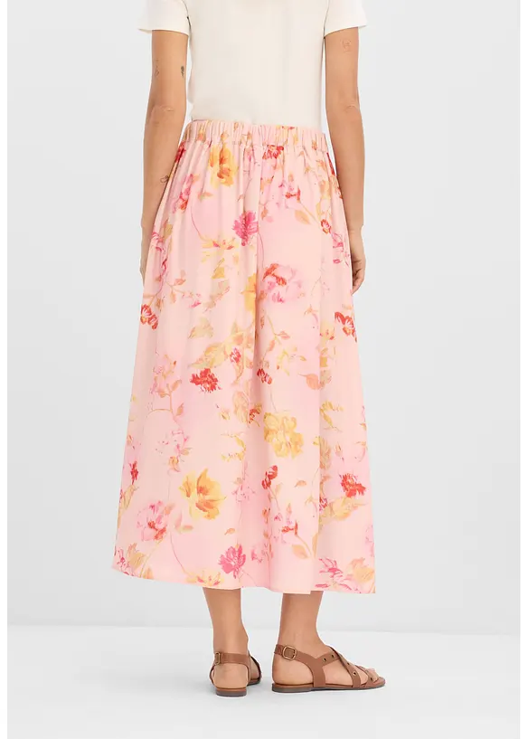 Jupe longue en cr&ecirc;pe l&eacute;ger, bonprix