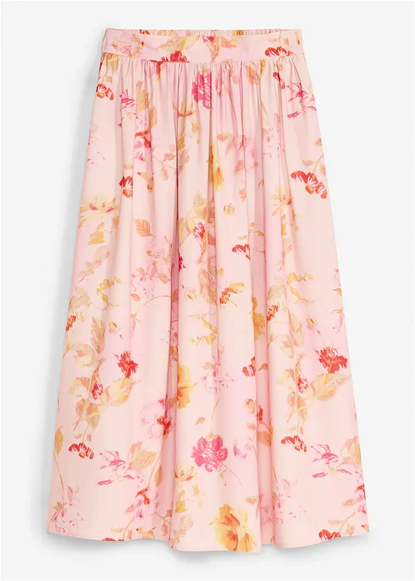 Jupe longue en cr&ecirc;pe l&eacute;ger, bonprix