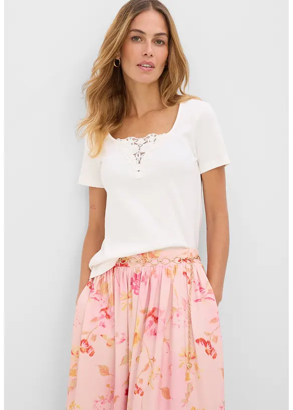 Jupe longue en cr&ecirc;pe l&eacute;ger, bonprix