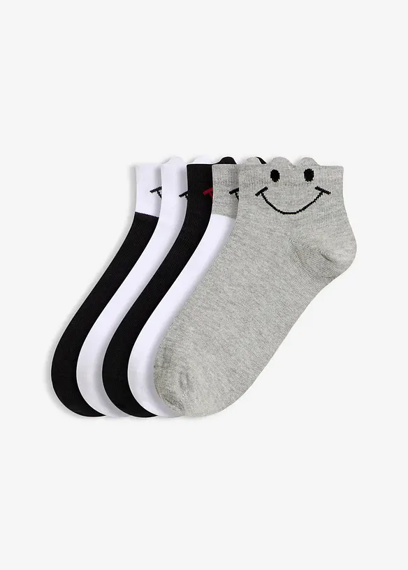 Lot de 5 paires de chaussettes courtes, bonprix