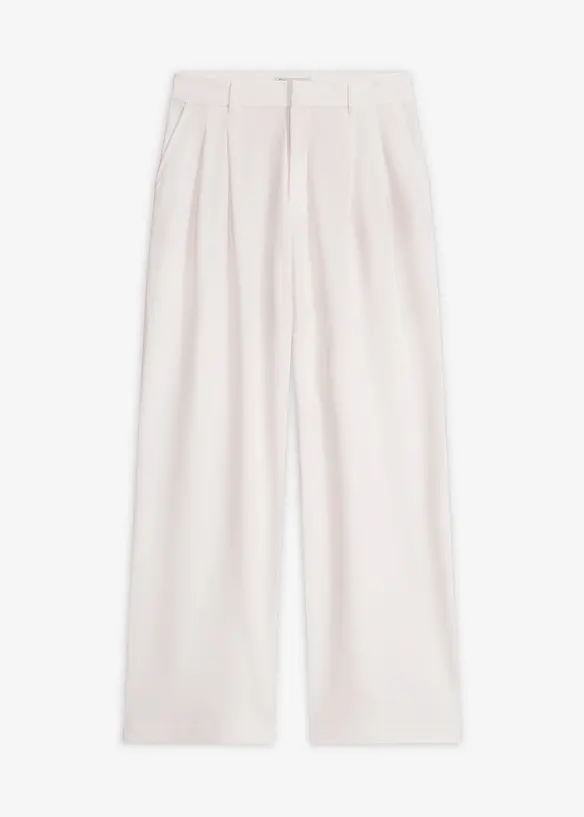 Pantalon large &agrave; pinces, bonprix